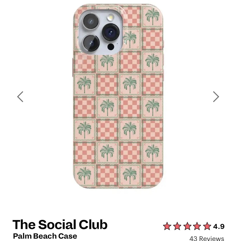Casely iPhone 16 pro the social club palm beach phone case